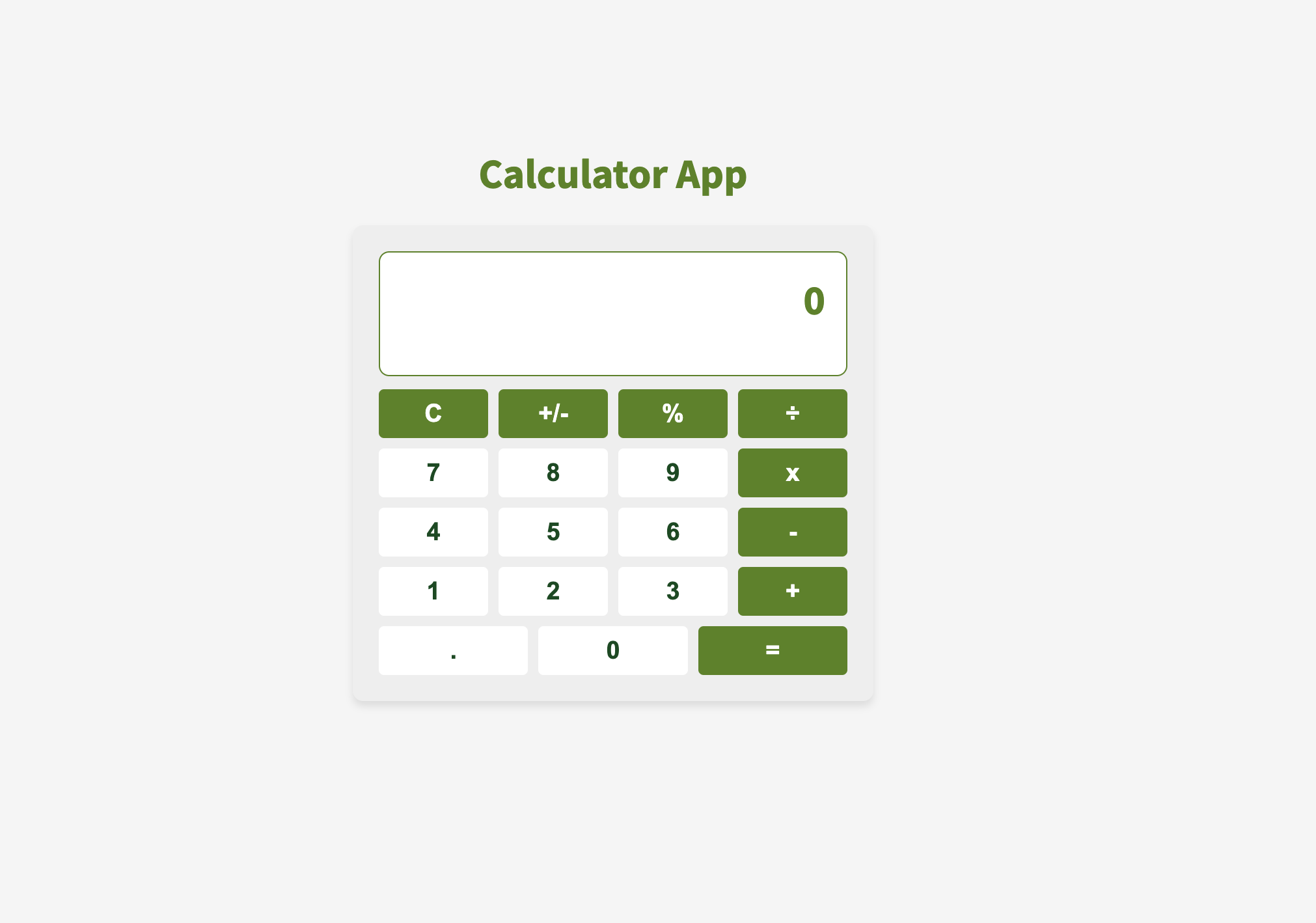 Calculator App project