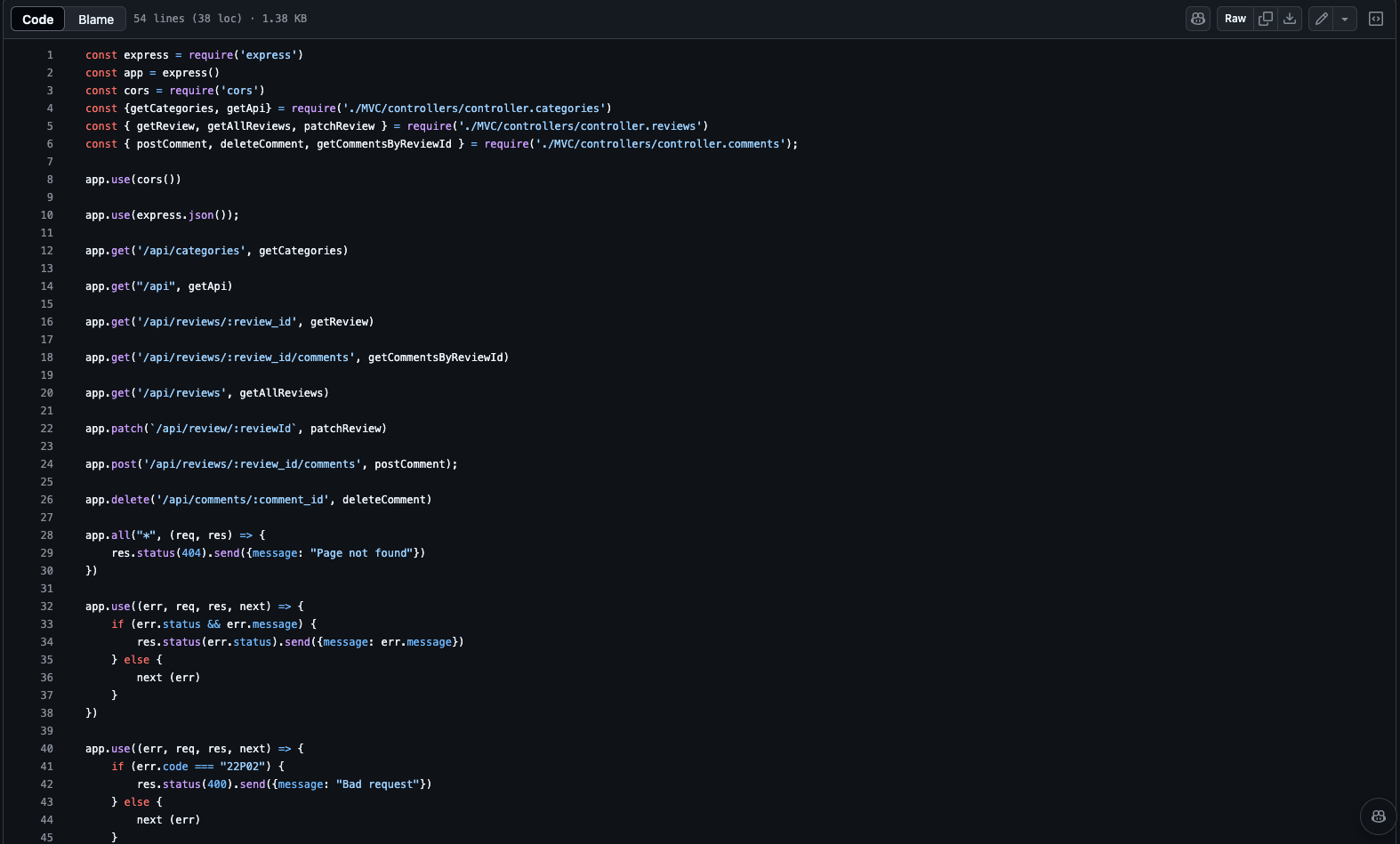 Conor's Board Games Review REST API project